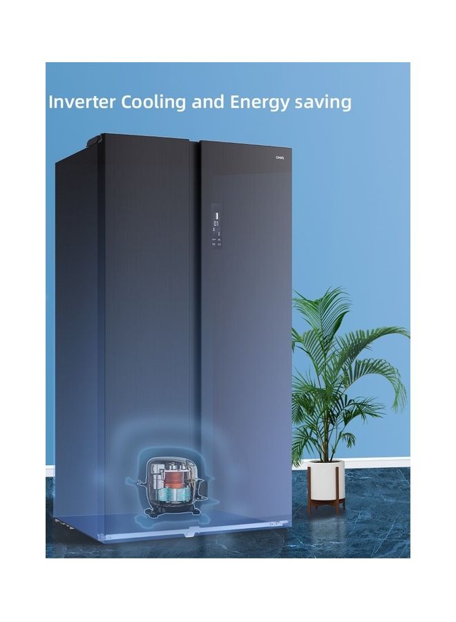 CHiQ Side by Side Gross Capacity 730L, Net Capacity 562L,Convenient storage, 3D air circulation, Compact Design 912×704×1770 mm CSS730NPIK1 Black - Image 4