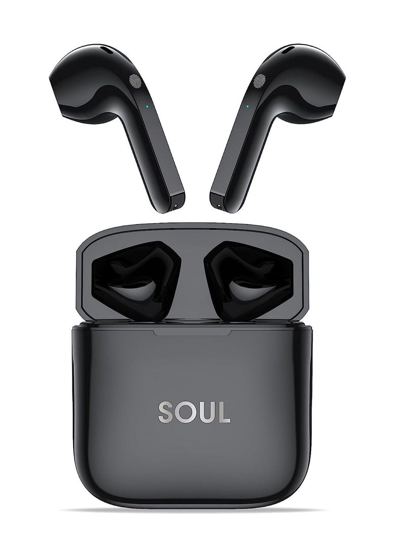 Xcell Xcell Soul10 Ear Buds with Clear Sound & Rich Bass, 5hours play and talk time and 120 hours standby,compatible with most Android/iOS/Harmony OS devices-Black  - Image 1
