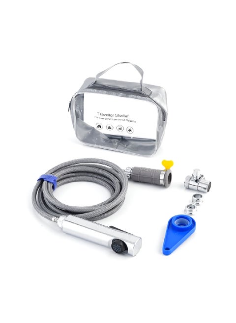 Portable Reusable Bidet Sprayer Travel Shattaf Kit Multicolor 30 x 252 x 268 cm NS-TS01