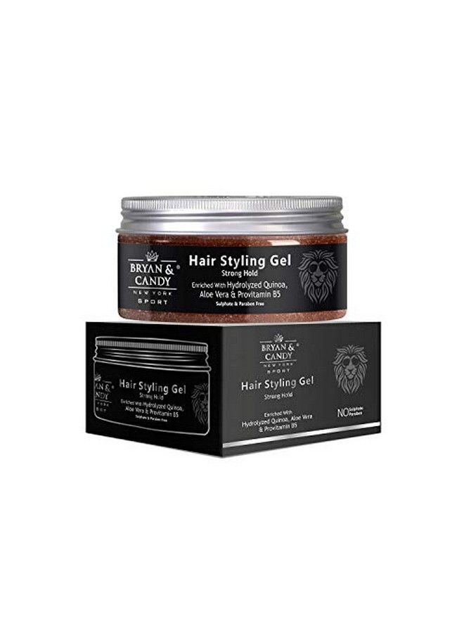 BRYAN & CANDY Newyork Lion Series Hair Styling Gel For Strong Hold 100 Gm Enriched With Hydrolyzed Quinoa Aloe Vera & Pro Vitamin B5 - Image 2