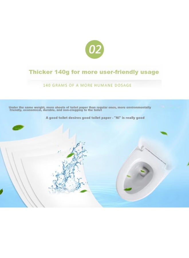 Nepia Core Roll Toilet Paper, Impressionist, 4-ply, 140g*27 Rolls, Whole Box, Bathroom Tissue, Water-soluble - Image 1