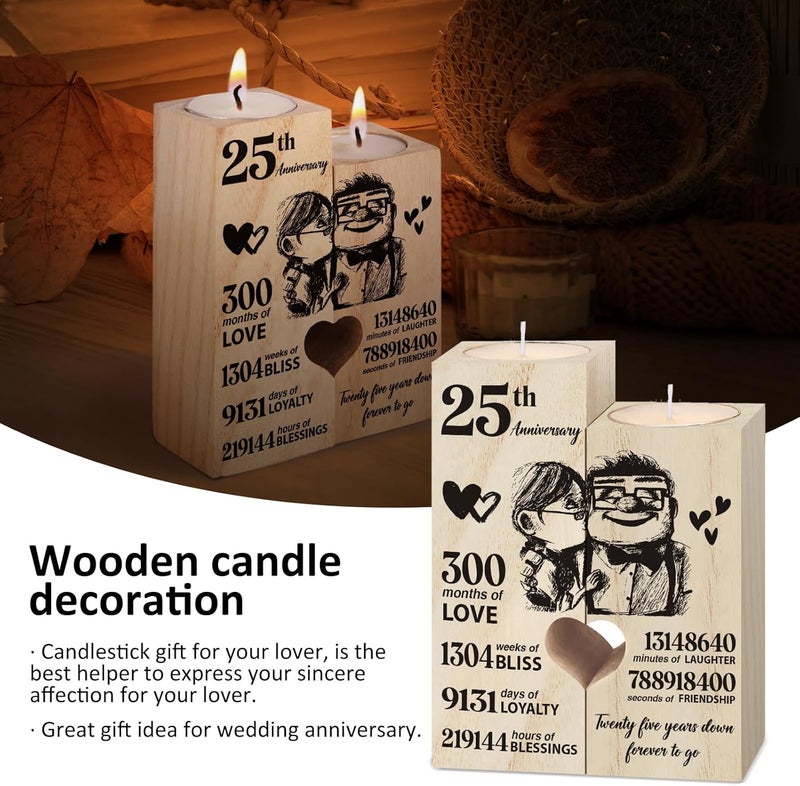 Einanmut 25th Anniversary Wedding Gifts for Couple,25 Years for Wife Husband, Silver Wedding Gifts for Her Him Couples, Decoration - Image 5