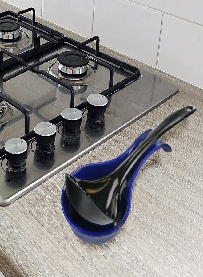 Reston Lloyd Kitchen Counter Utensil Spoon Rest, Ladles, Spaghetti Forks, & Spatulas, Durable BPA-Free Plastic - Dishwasher Safe, Décor, Space Saving Hanging Hole on Handle, Indigo - Image 2