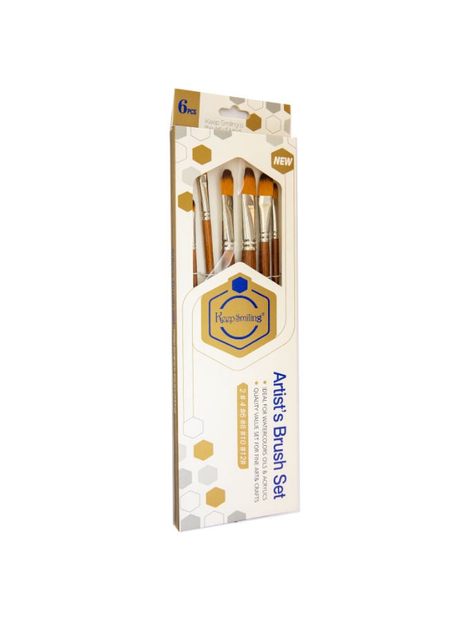 Cat Tongue Paint Brush Set, 6 Pieces, 53-21