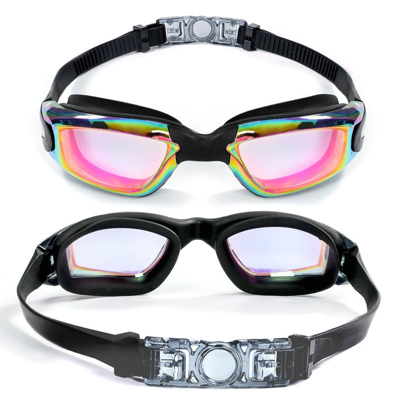 EWPJDK Swim Goggles - 2 Pack Swimming Goggles Anti Fog No Leaking For Adult Women Men - Image 2