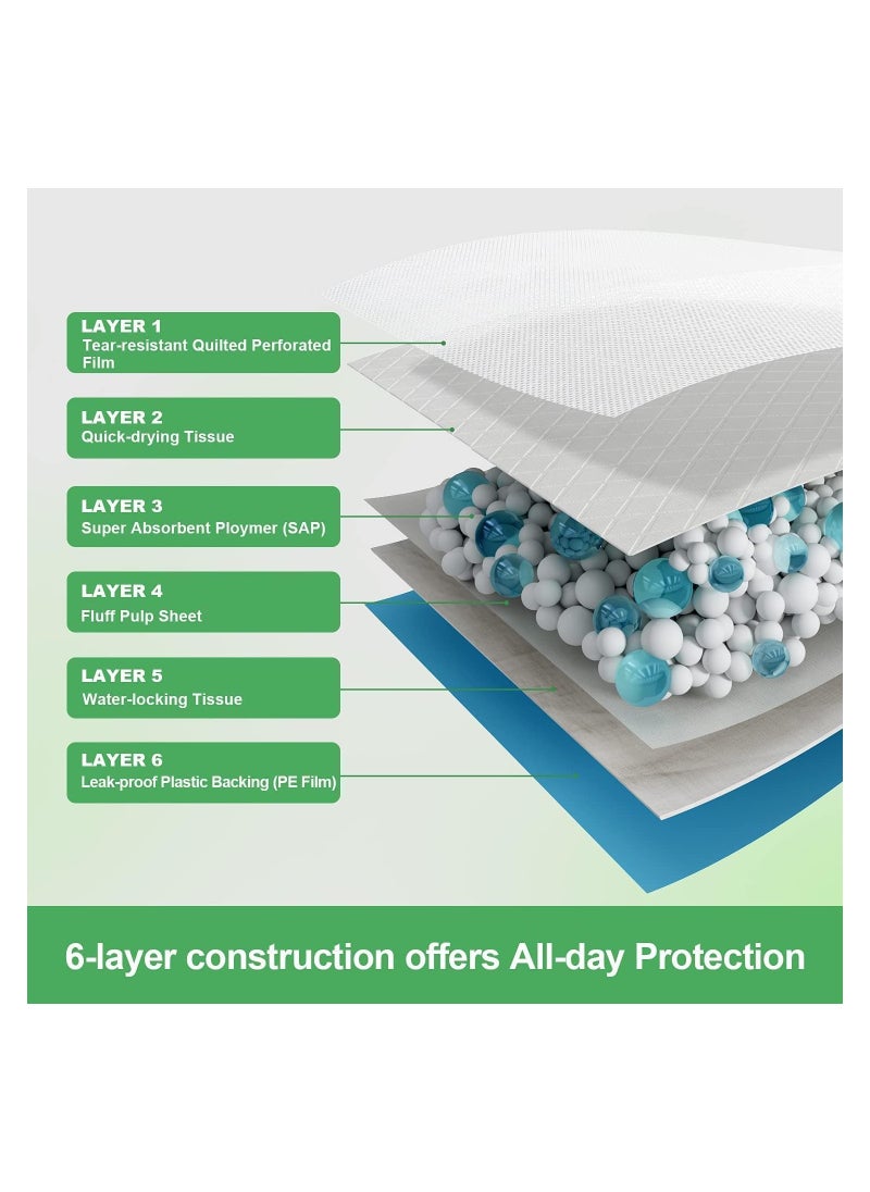 PAPEE Dog and Puppy Training Pads Leak Proof and Super Absorbent Medium 50 count