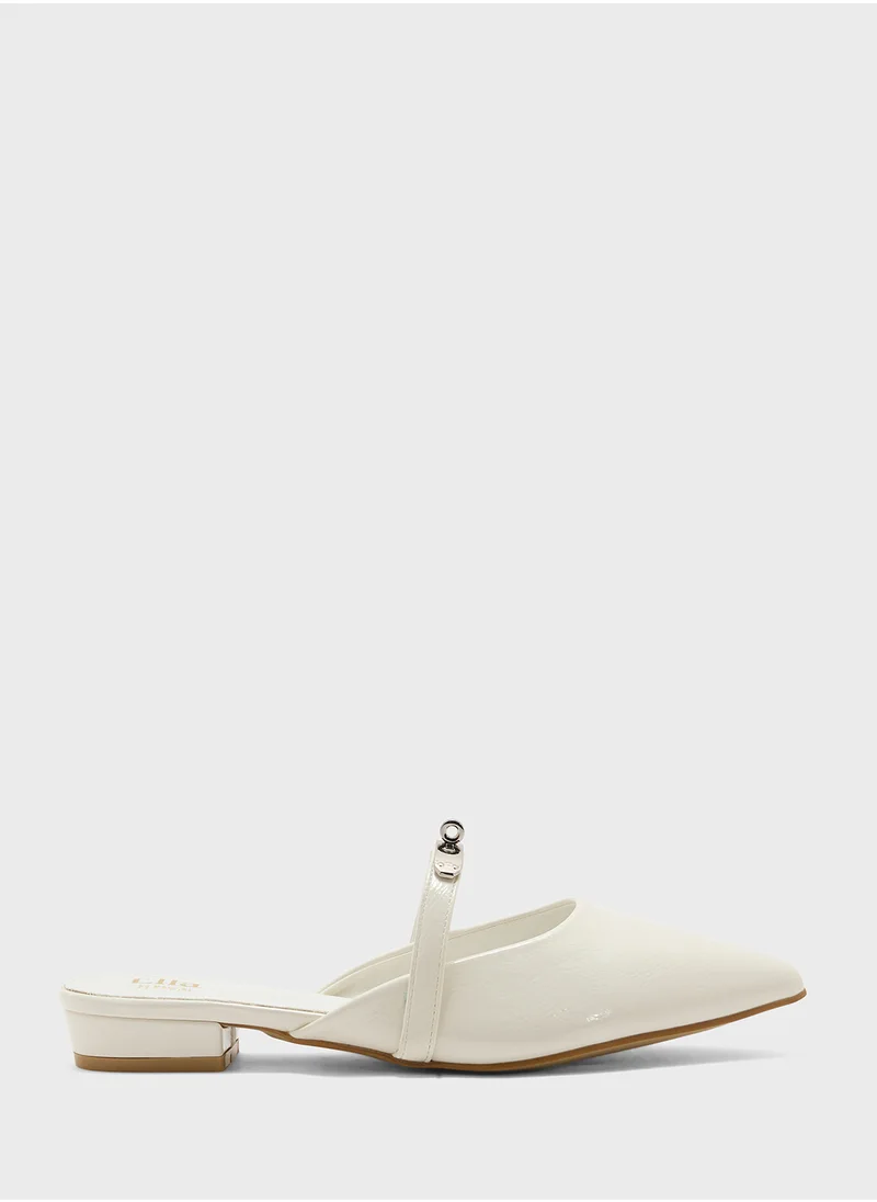 ELLA Pointed Slip On Flat Mule