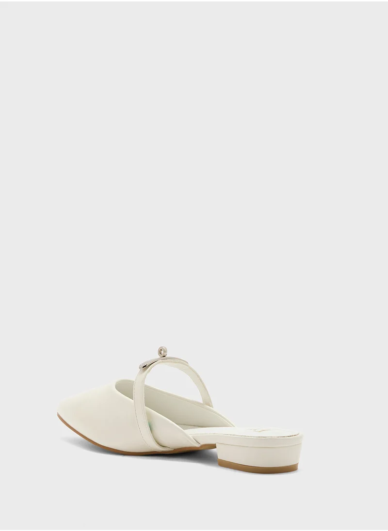 ELLA Pointed Slip On Flat Mule