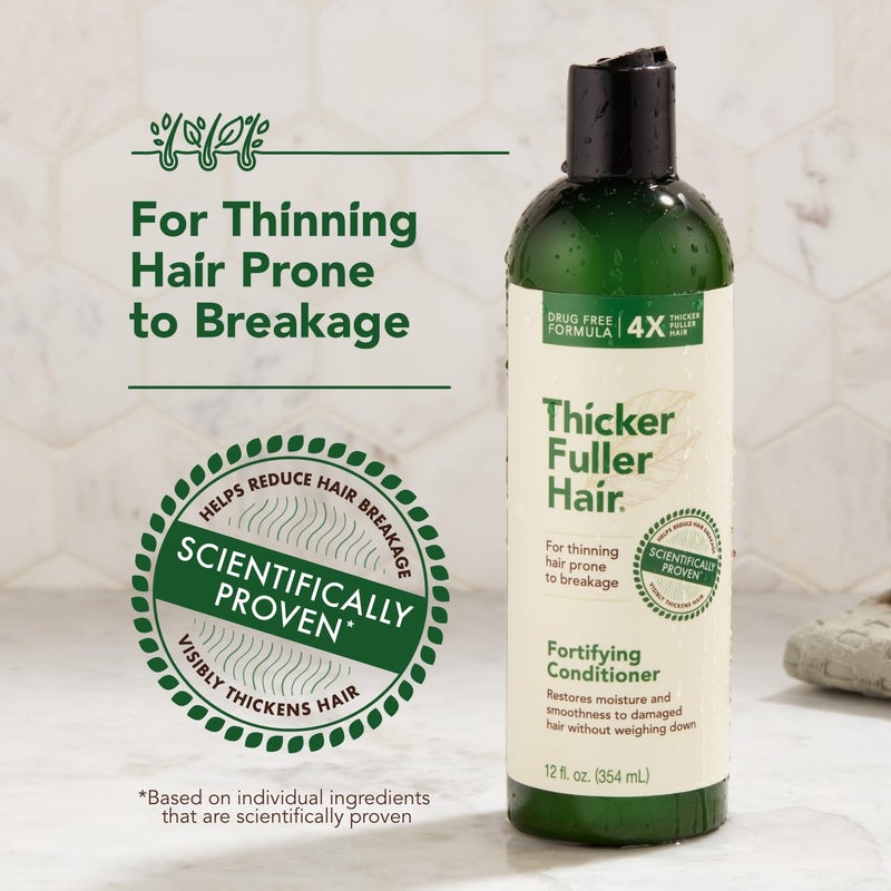 Thicker Fuller Hair بلسم تكثيف الشعر - بلسم مرطب للنساء - تركيبة خفيفة وطبيعية - بلسم لتنعيم الشعر - 12 أونصة - Image 4