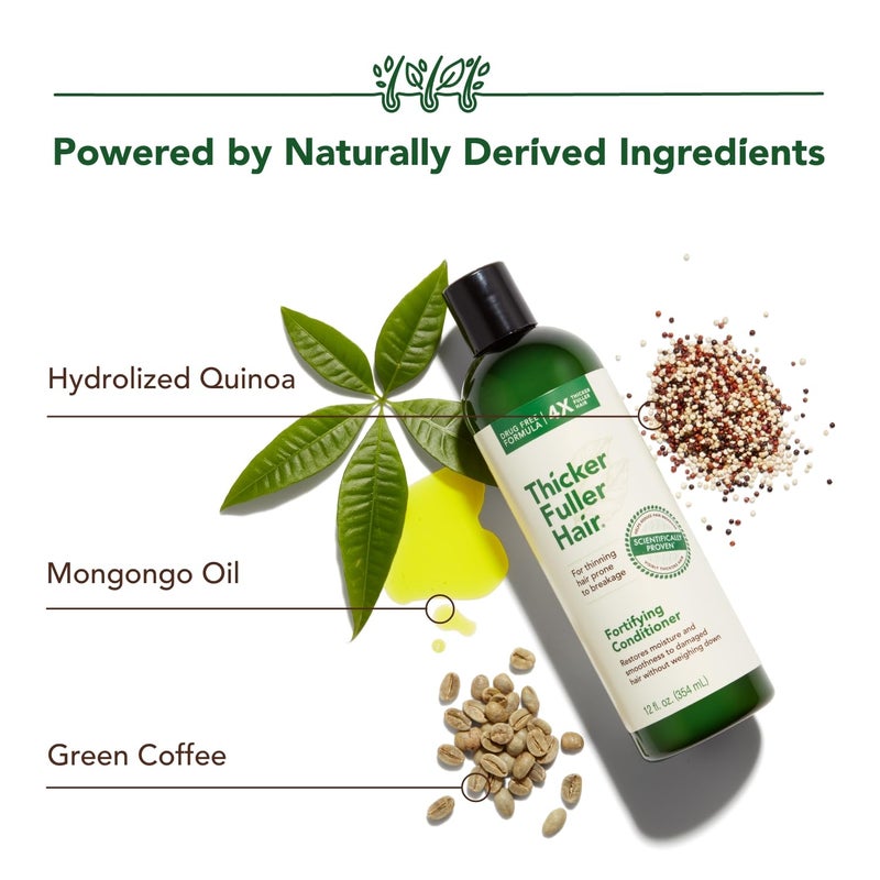Thicker Fuller Hair بلسم تكثيف الشعر - بلسم مرطب للنساء - تركيبة خفيفة وطبيعية - بلسم لتنعيم الشعر - 12 أونصة - Image 3