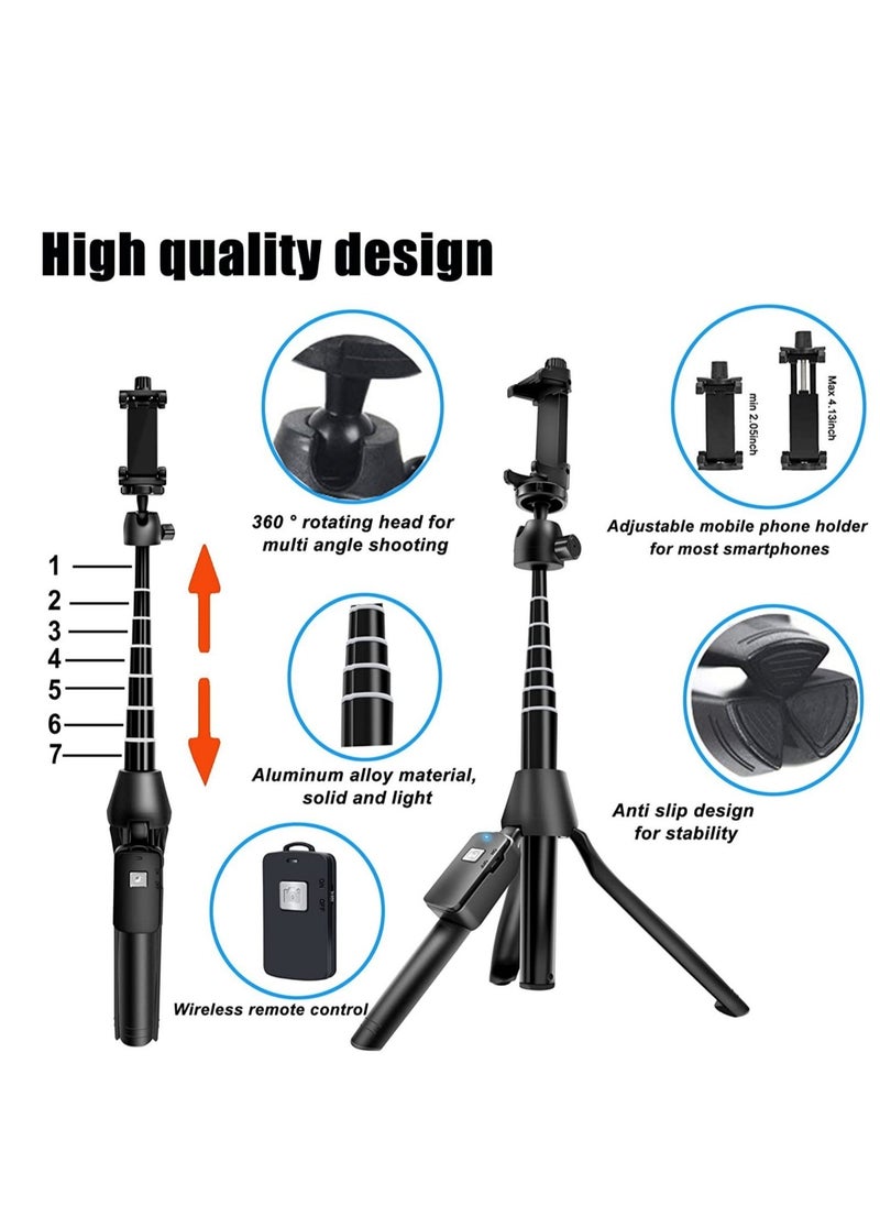 Raxoom Selfie Stick, 40 inch Extendable Selfie Stick Tripod,Phone Tripod with Wireless Remote Shutter Compatible with iPhone 12 11 pro Xs Max Xr X 8Plus 7, Android, Samsung Galaxy S20 S10,Gopro and More - Image 4