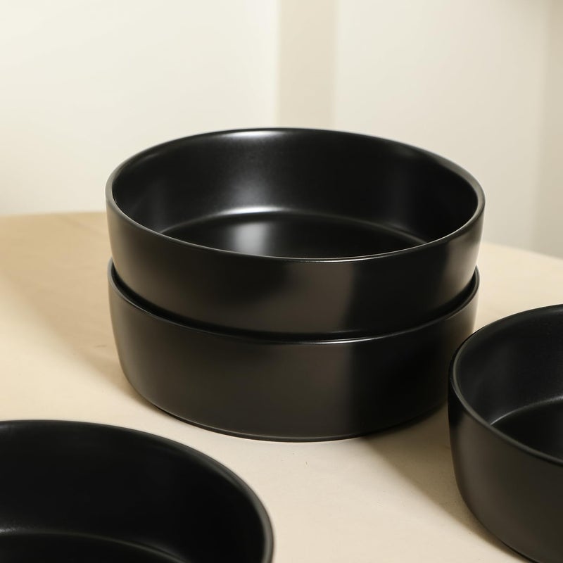 Stone Lain Eden 4Piece Pasta Bowl Set Stoneware Black - Image 5