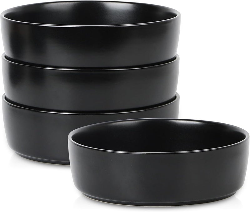 Stone Lain Eden 4Piece Pasta Bowl Set Stoneware Black - Image 1