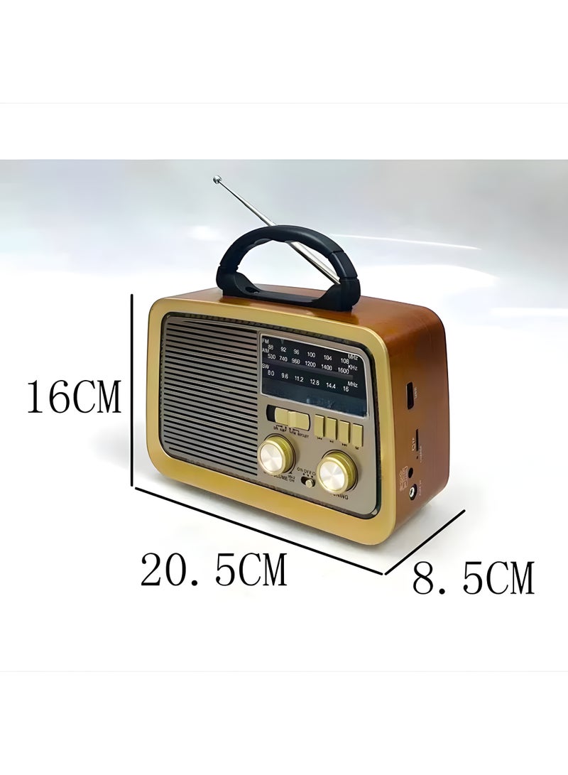 Portable Bluetooth Radio GO-1182US-BT with USB/TF/MP3, AUX Input, Flashlight, Solar Panel & Rechargeable Battery - Image 4