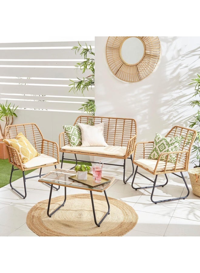 Harmony Home Weather-Resistant Outdoor Table & Chair Set | Heat & Rain-Resistant Patio Furniture for Balcony, Garden, Backyard & Terrace - Image 1