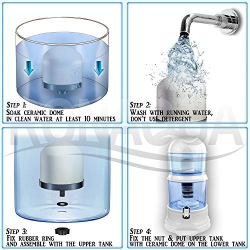 Ronaqua Replacement Ceramic Dome Water Filter 0.2 to 0.5 micron for Countertop & Water Coolers. First Stage of Filtration, Traps all Impurities - Image 4