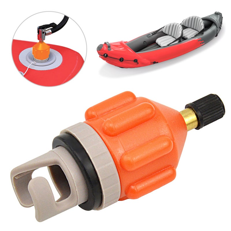 Universal Pump Adaptor: Brass & Rubber Material, Strong Seal Leak Protection - Quick Inflation, Portable Design for Inflatable Boat, Paddle Inflation - Image 2