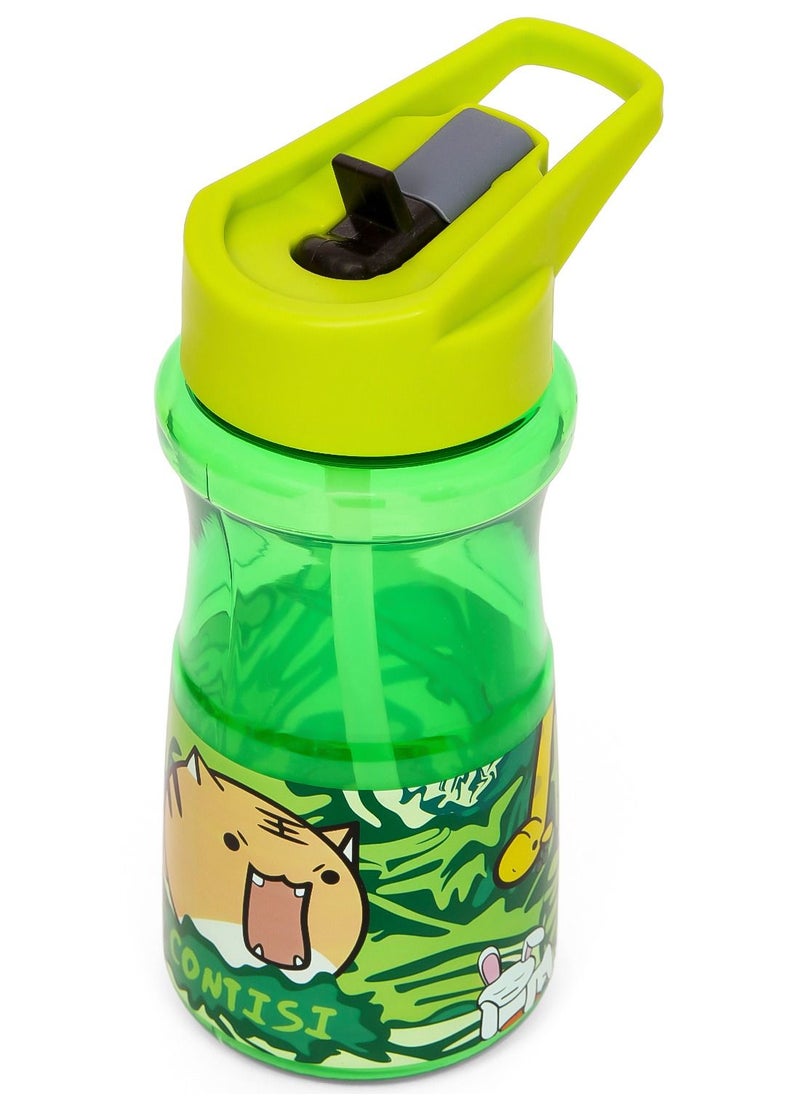Eazy Kids Kids Water Bottle 500ml With Straw - Green  - Image 3
