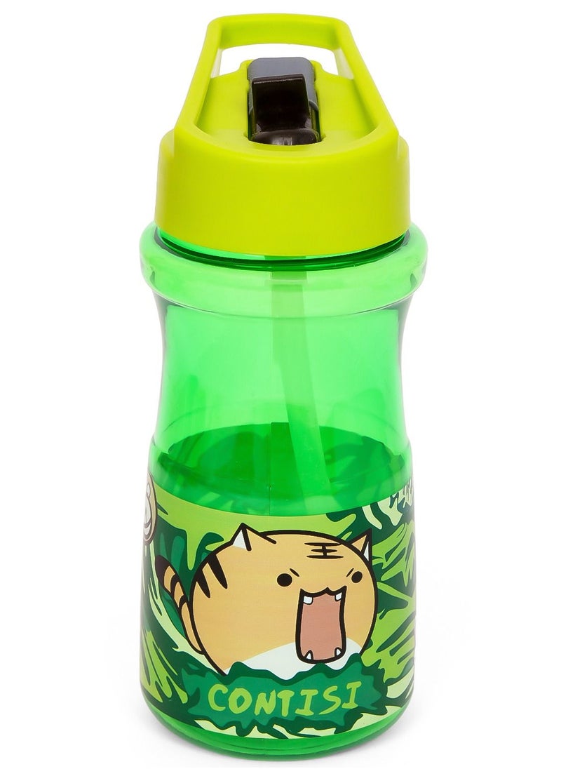 Eazy Kids Kids Water Bottle 500ml With Straw - Green  - Image 2