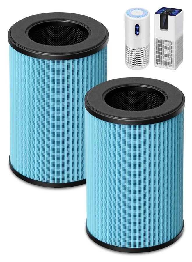 WILERDA B-D02L/M05 Replacement Filter, Compatible with MOOKA B-D02L & M05 Air Purifier, for VEWIOR B-D02U, for KOIOS B-D02L, H13 True HEPA Filter, 2 Pack Smoke Filter - Image 1