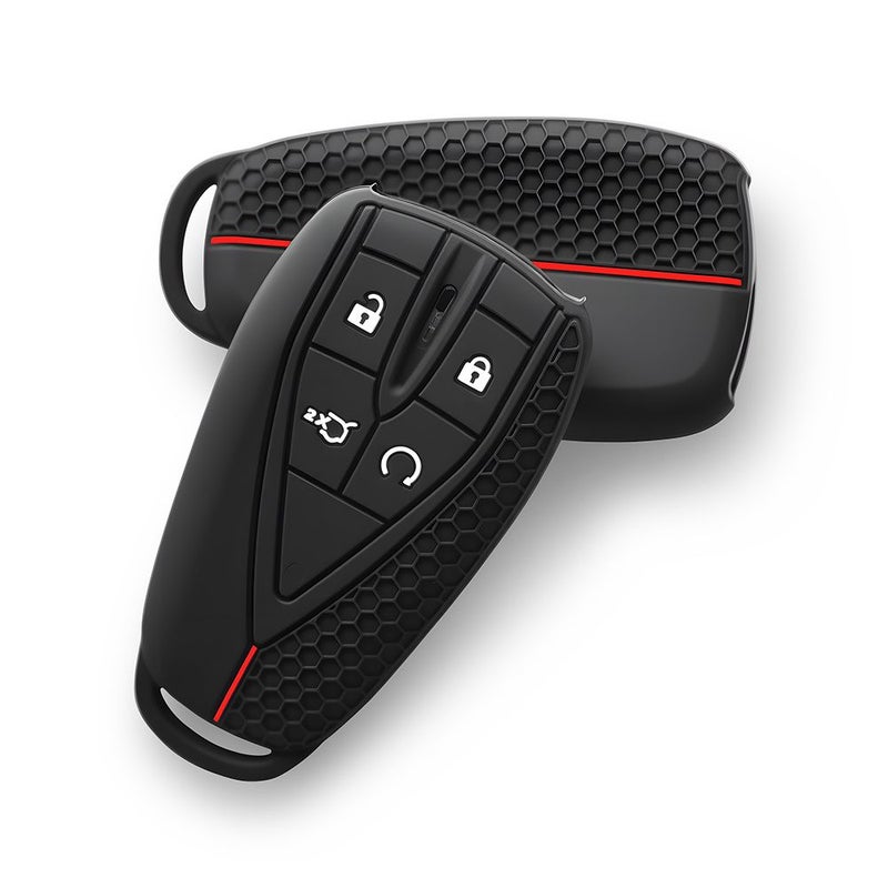 غطاء سلسلة مفاتيح مطاطي باللون الأسود والأحمر لسيارات شانجان CS35 Plus، CS55 Plus، CS75 Plus، Eado، UNI - Image 2