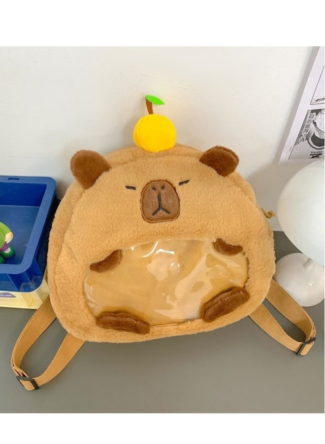 Beauenty Orange capybara backpack - Image 1