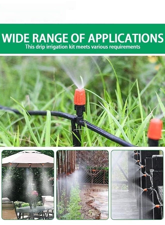 EETU Garden Irrigation System,DIY Saving Water Automatic Irrigation Equipment Set,20M Drip Irrigation With 20pcs Adjustable Sprinkler Heads For Garden Greenhouse Lawn Patio - Image 4