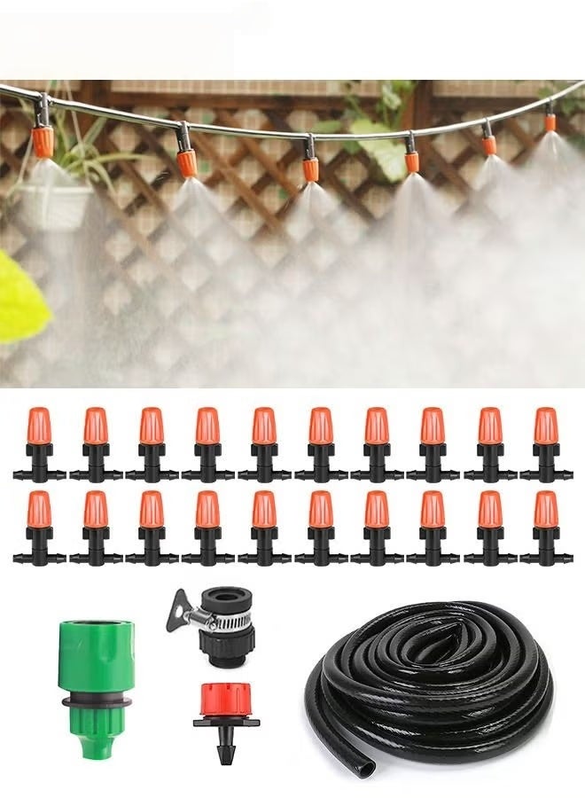 EETU Garden Irrigation System,DIY Saving Water Automatic Irrigation Equipment Set,20M Drip Irrigation With 20pcs Adjustable Sprinkler Heads For Garden Greenhouse Lawn Patio - Image 1