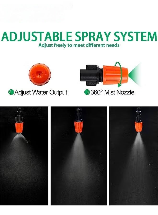 EETU Garden Irrigation System,DIY Saving Water Automatic Irrigation Equipment Set,20M Drip Irrigation With 20pcs Adjustable Sprinkler Heads For Garden Greenhouse Lawn Patio - Image 3