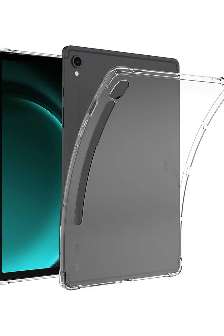 Theodor Clear Case For Samsung Galaxy Tab S10 FE / S9 FE 10.9-Inch / S9 11-Inch, Shock-Absorption TPU Cover with Reinforced Corners, Soft Flexible & Crystal Clear Protective Bumper Case - Image 1