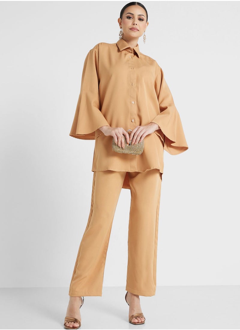 hayas closet Button Down Shirt & Pant Set  - Image 1