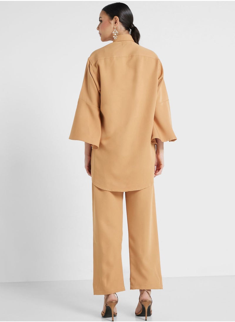 hayas closet Button Down Shirt & Pant Set  - Image 2
