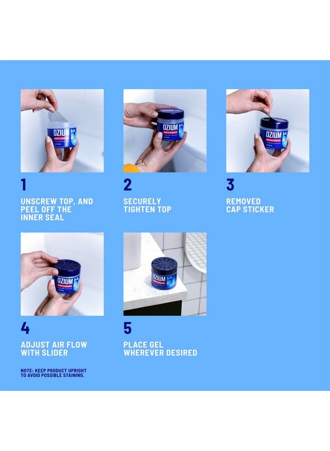 أوزيم أوزيوم 4.5 أونصة، عبوة من 4 قطع، جل لإزالة الروائح الكريهة للمنازل والسيارات والمكاتب والمزيد، عطر خارجي، عبوة من 4 قطع - Image 4