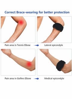 Y&D Elbow Support, Tennis Support Brace with Compression Pad, Lightweight and Adjustable Arm Strap for Golfer's Pain Relief (2 Pieces)  - Image 4