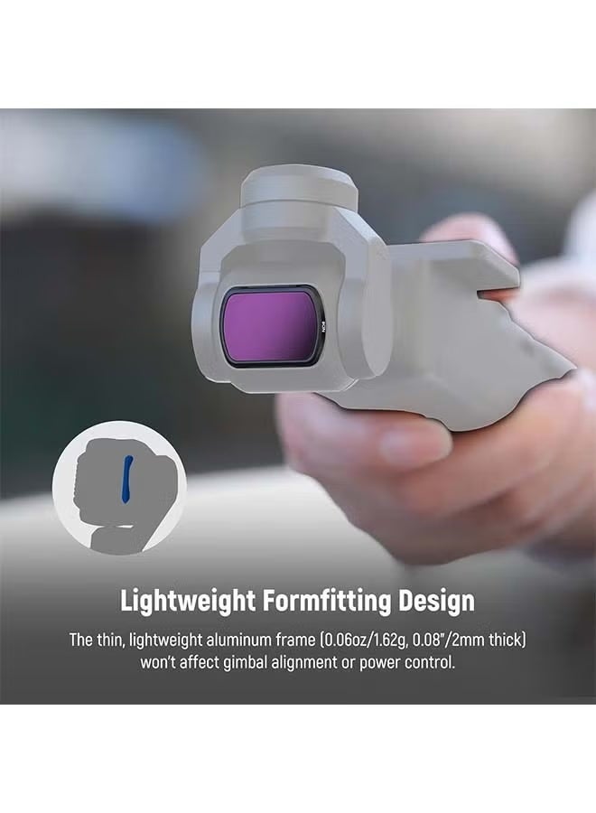 نيوير مجموعة فلاتر NEEWER ND وCPL لكاميرا Pocket 3 (عبوة من 3 قطع)، مجموعة فلاتر استقطاب مغناطيسية محايدة الكثافة ND4 وND8 وCPL مع زجاج بصري عالي الدقة متعدد الطبقات متوافق مع DJI Osmo Pocket 3 Creator Combo، FL-B03 - Image 2