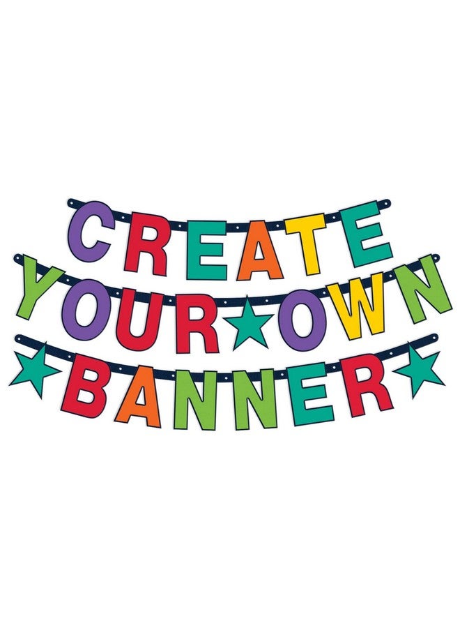 Amscan Birthday Rainbow Create Your Own Hanging Banner 4.5" (1 Pc) Vibrant Paper Party Decoration For Birthday Celebration - Image 2