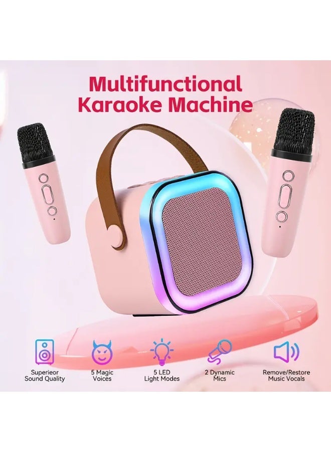 Mini Karaoke Machine for Kids Wireless Speakers, with 2 Mics，Portable Speakers, RGB Lighting Effects, Suitable for Family Gatherings, Birthday Parties, Outdoor Beaches, And Home Karaoke Machines - Image 5