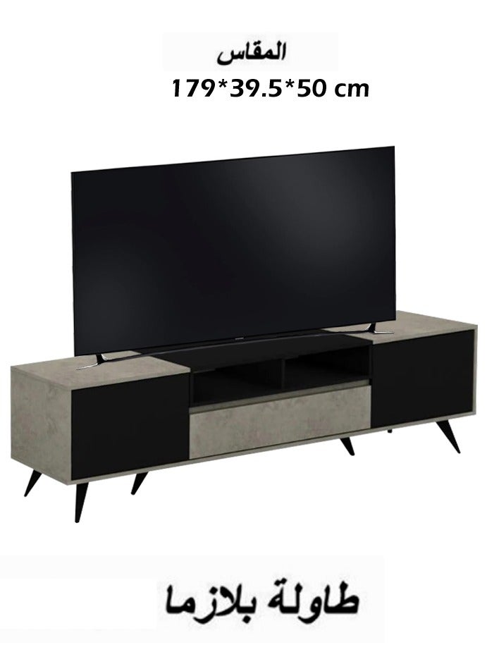 Living TV Table with Shelf 179x39.5x50 CM - Image 2
