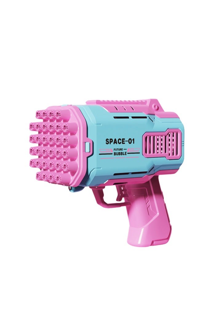 Bubble maker toy, 32 hole bubble shooter machine with colorful lights and bubble solving for kids and girls - Image 3