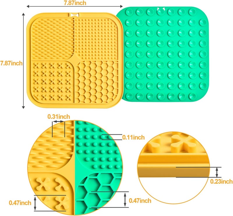 LUKITO Premium Silicone Licking Mat for Dogs & Cats, 77 Suction Cups, Slow Feeder, Boredom Reducer, Anxiety Relief, Dishwasher Safe, Food Grade - Image 3