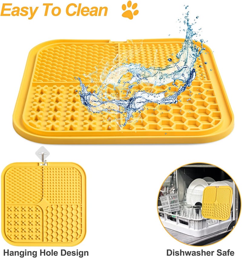 LUKITO Premium Silicone Licking Mat for Dogs & Cats, 77 Suction Cups, Slow Feeder, Boredom Reducer, Anxiety Relief, Dishwasher Safe, Food Grade - Image 4