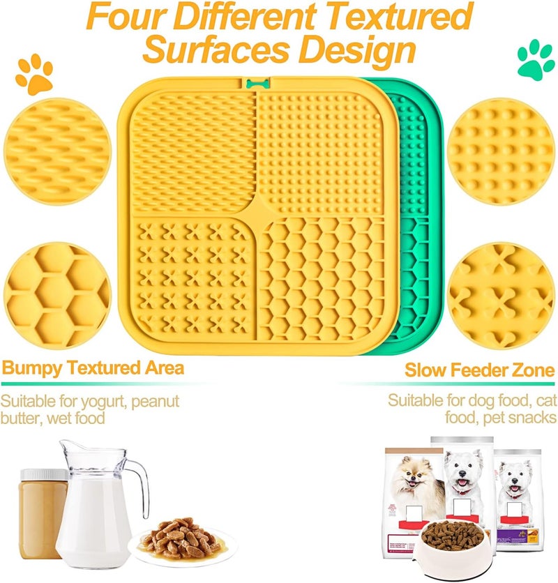 LUKITO Premium Silicone Licking Mat for Dogs & Cats, 77 Suction Cups, Slow Feeder, Boredom Reducer, Anxiety Relief, Dishwasher Safe, Food Grade - Image 2