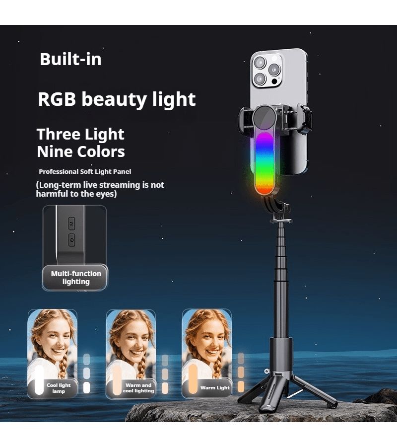 Intelligent Anti-Shake Gimbal Stabilizer Selfie Stick 360 Rotation - Image 1