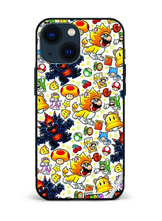 غطاء حماية لهاتف آبل آيفون 13 ميني بتصميم ماريو متعدد الألوان