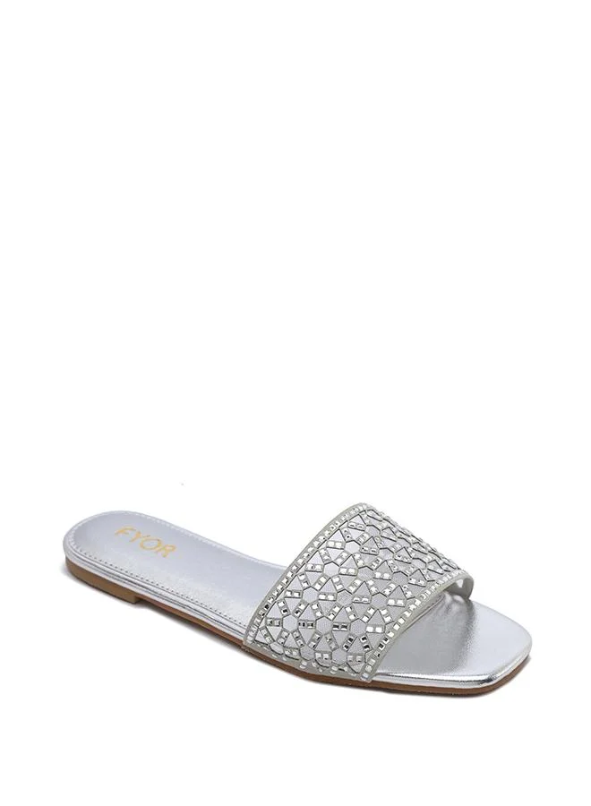 فايور Geometric Crystal Flat Sandal MY 389