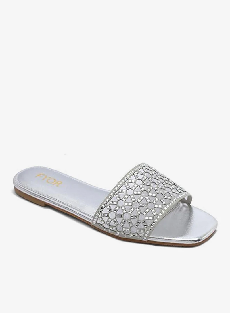 فايور Geometric Crystal Flat Sandal MY 389