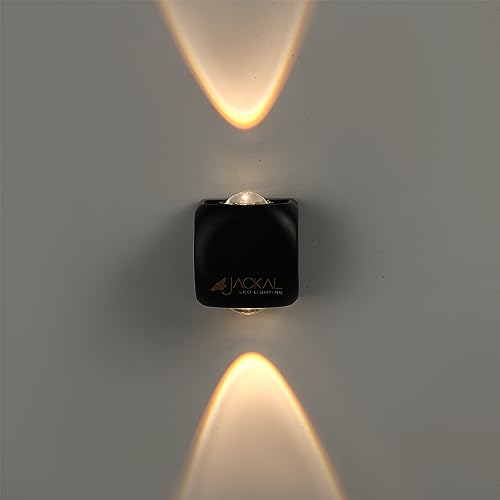JACKAL® 4 Watt Warm White Up Down LED Outdoor Wall Lights Waterproof (2 Way) - IP65 Grade Waterproof Metal Body | Fancy Exterior Wall Mounted Light, Wall Lamp - 6 Months Warranty - Image 1