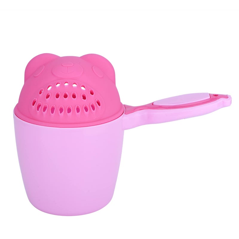 كوب شامبو وردي للأطفال بمقبض على شكل سمكة، مصنوع من المطاط الناعم لحماية العين، مناسب للأطفال من عمر 6 أشهر فما فوق - Image 5