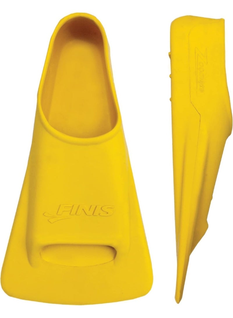 FINIS Zoomers Gold Swim Training Fins - Short Blade Design for Speed & Conditioning - Soft Natural Rubber Fit - Size C - Image 1