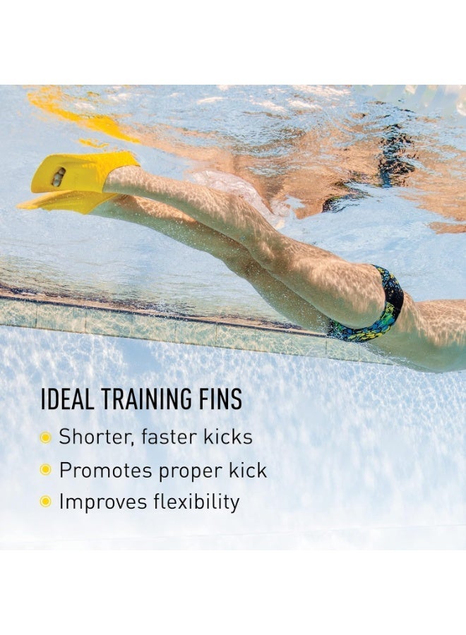 FINIS Zoomers Gold Swim Training Fins - Short Blade Design for Speed & Conditioning - Soft Natural Rubber Fit - Size C - Image 3